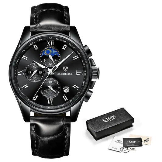 Three-Eye Six-Pin Sports Waterproof Watch